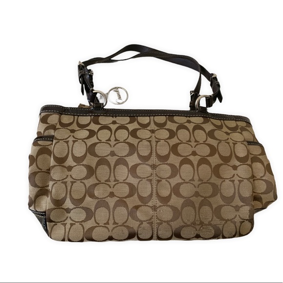 GUC COACH monogram Khaki/brown canvas tote bag - Picture 2 of 14